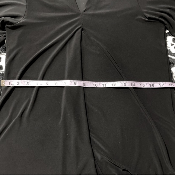 CLIENTELE Black stretch jersey tunic mini dress witchy gothic flowy top MEDIUM - Picture 7 of 12